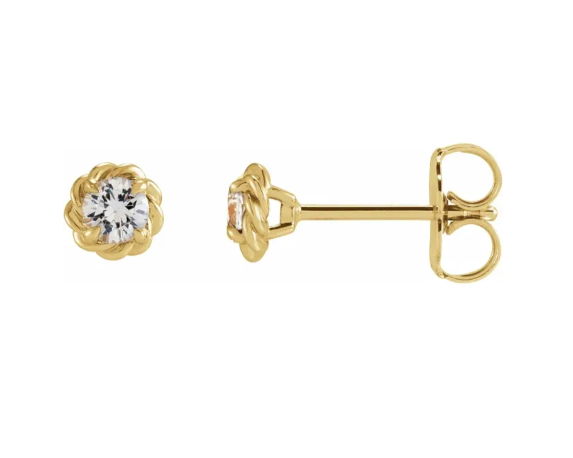 Diana Diamond Rope Studs