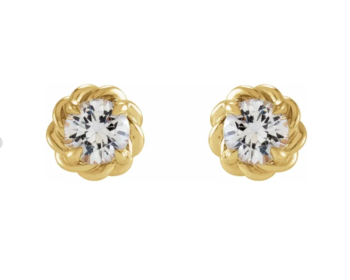 Diana Diamond Rope Studs