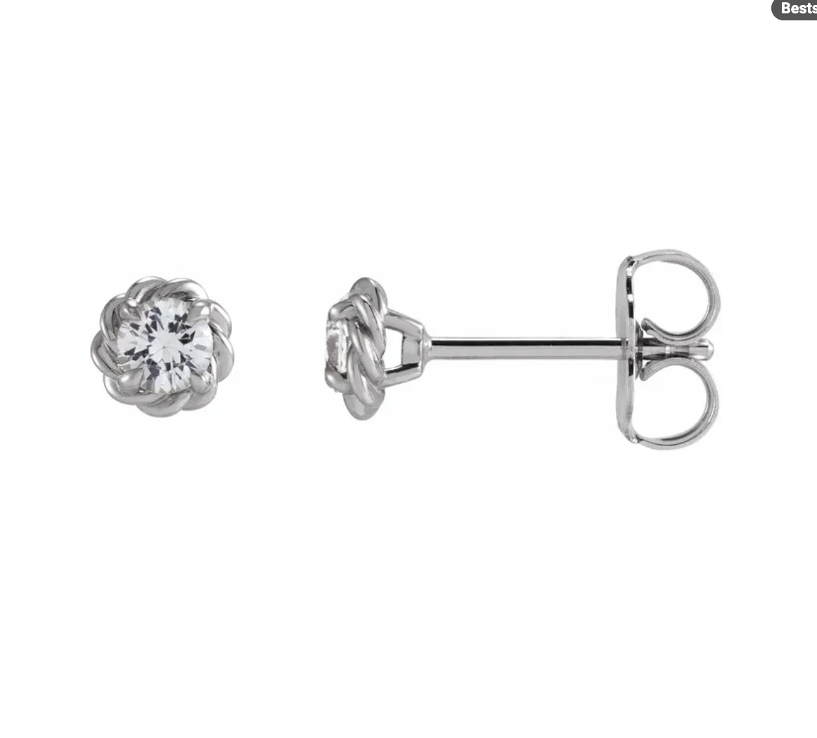 Diana Diamond Rope Studs