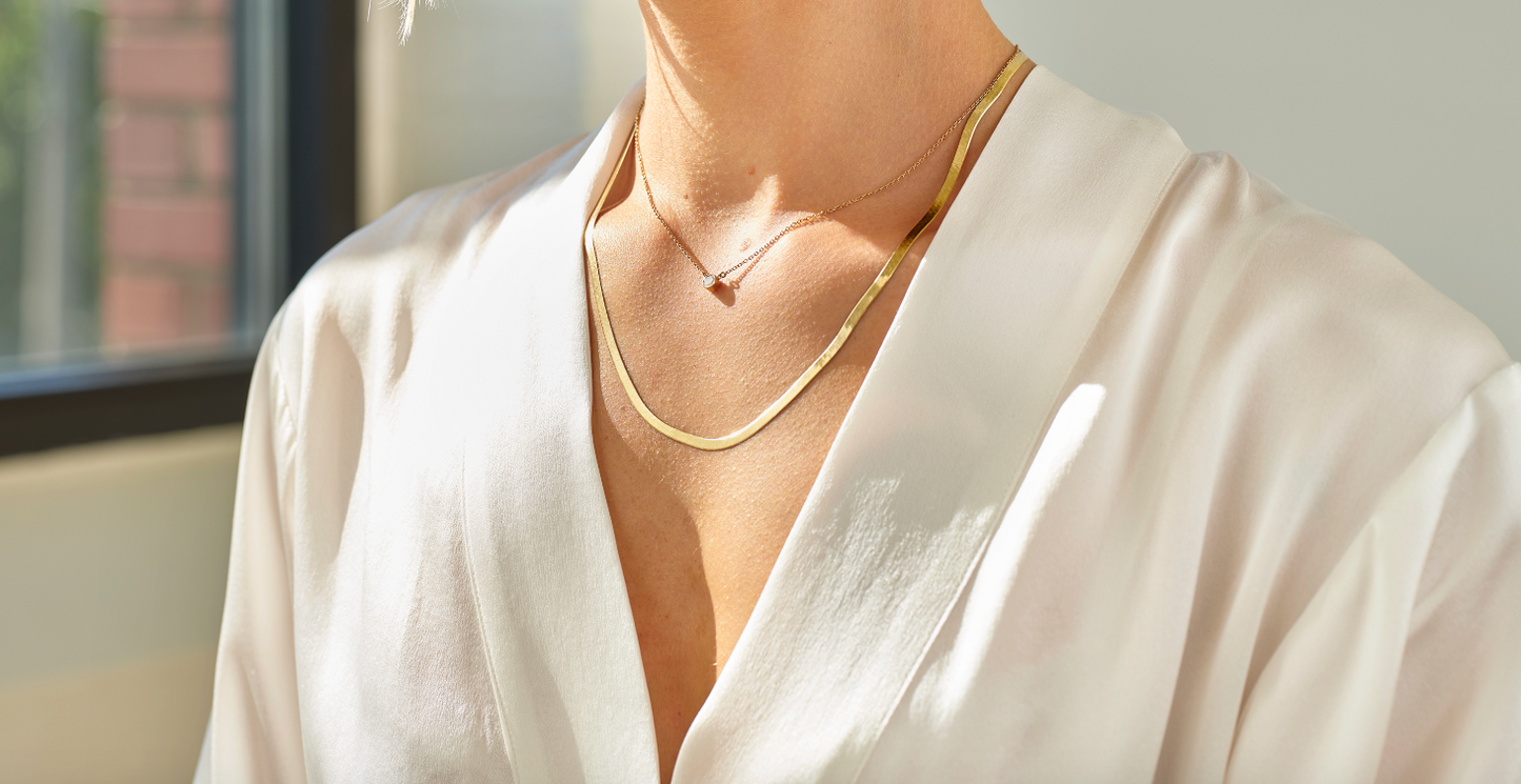 Lila Herringbone Necklace